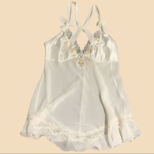 Vintage floral sequin sheer dress